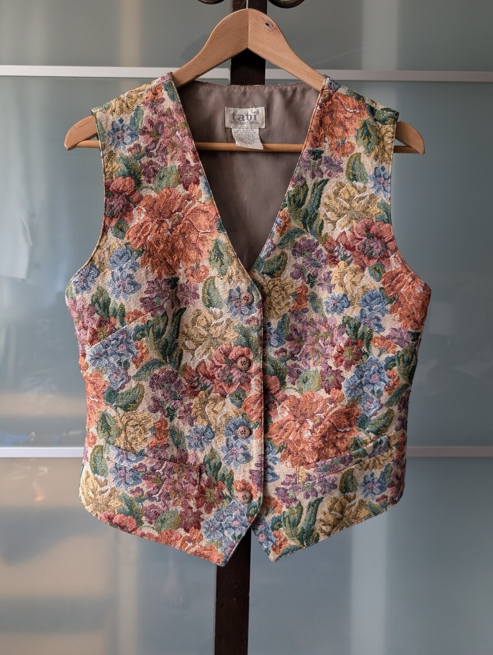 📼 Vintage Tabi Floral Tapestry 90s Vest - Multicolor - Medium